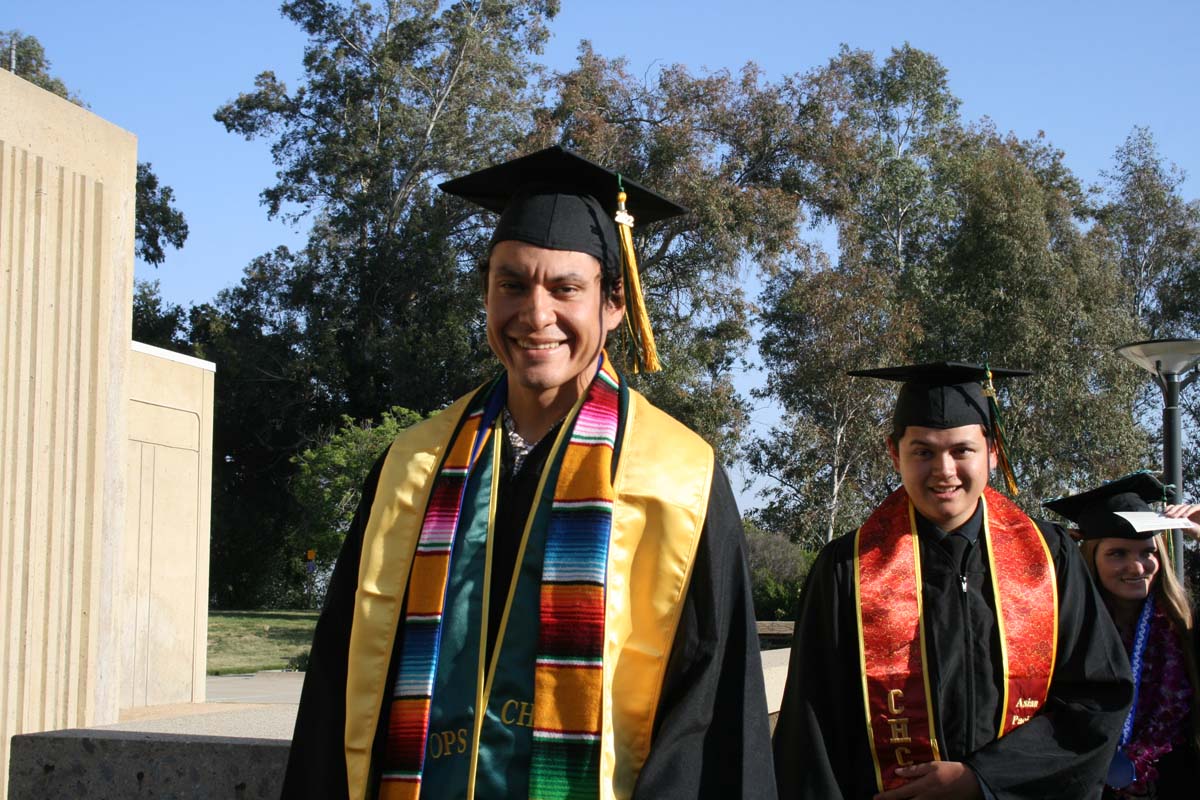 People enjoying Commencement