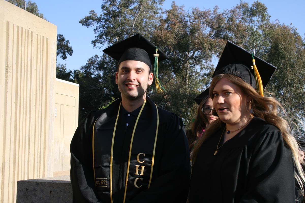 People enjoying Commencement