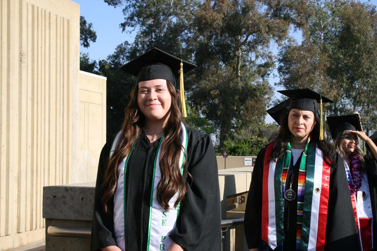 People enjoying Commencement