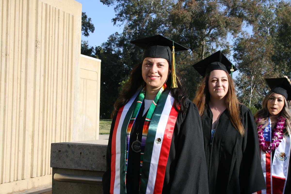 People enjoying Commencement