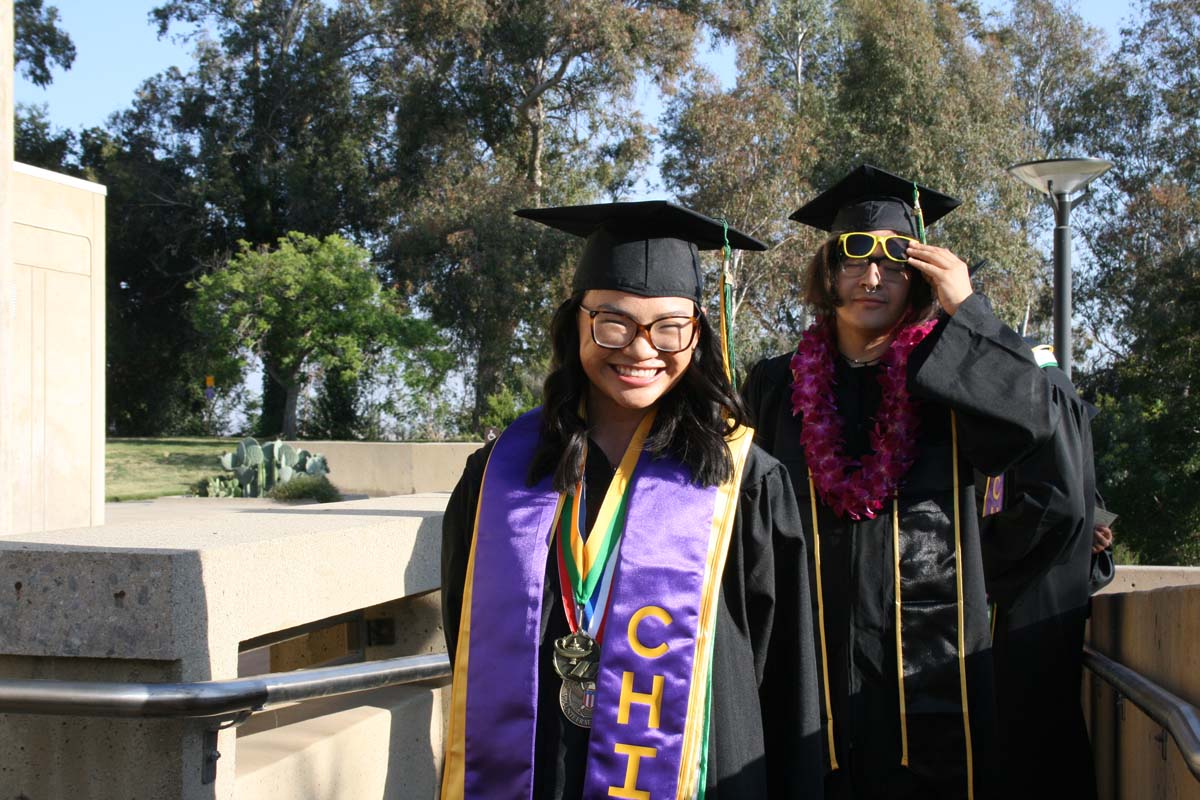 People enjoying Commencement