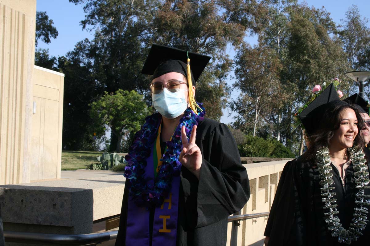 People enjoying Commencement