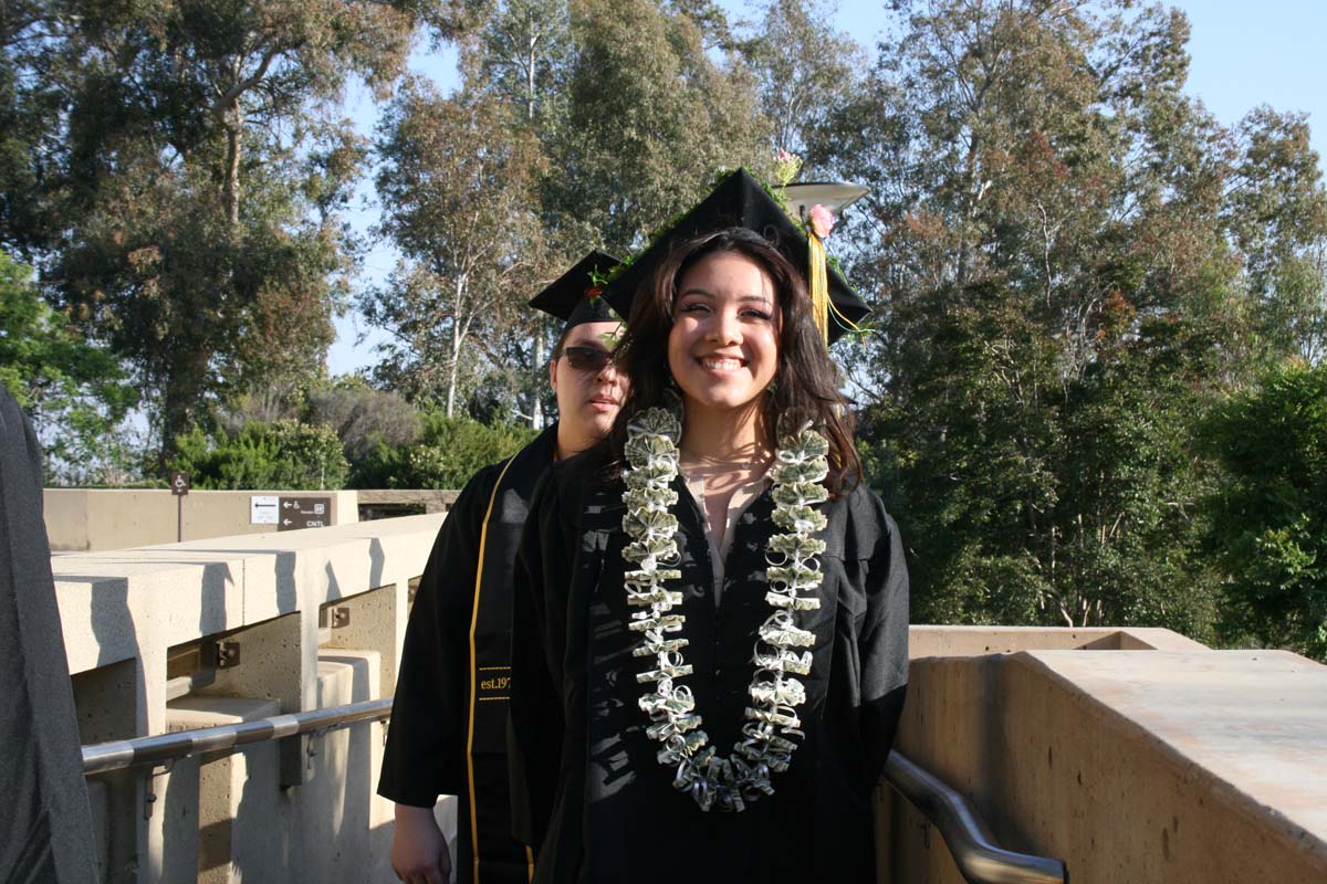 People enjoying Commencement