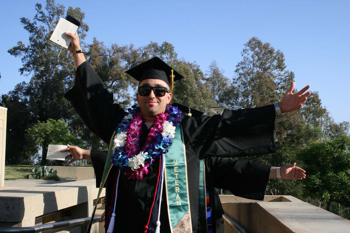 People enjoying Commencement