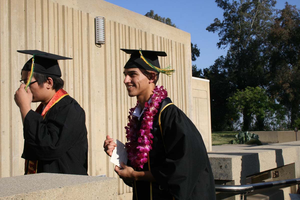 People enjoying Commencement