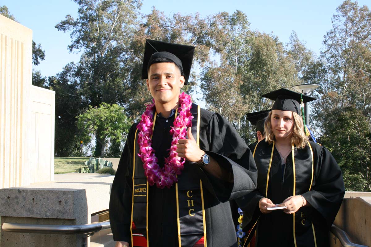 People enjoying Commencement