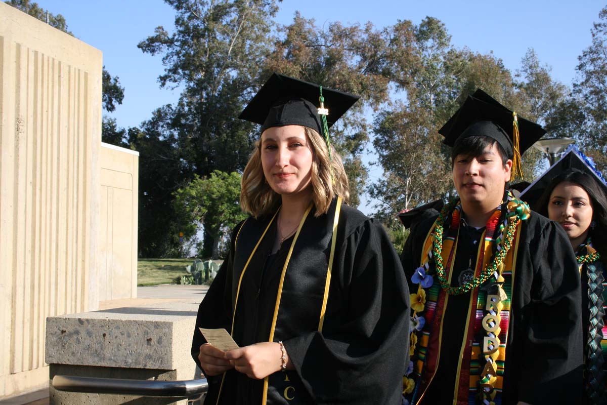 People enjoying Commencement