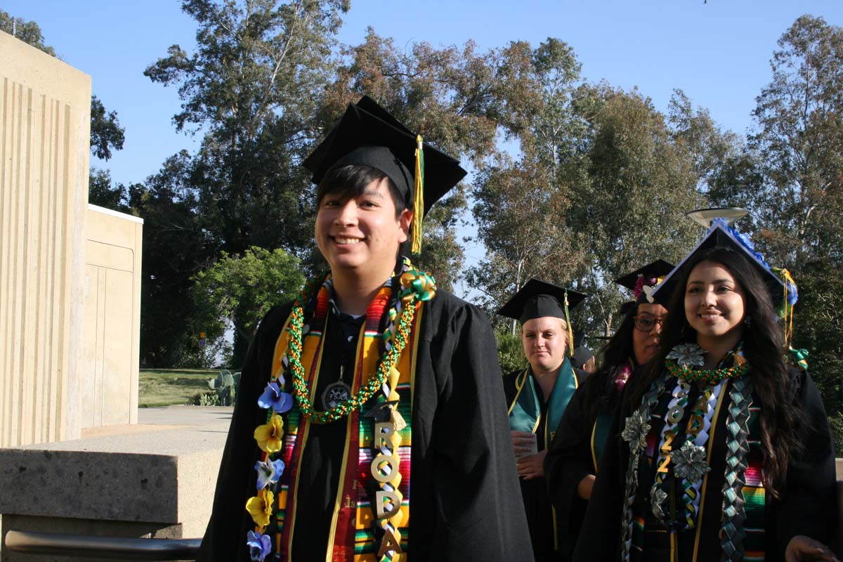 People enjoying Commencement