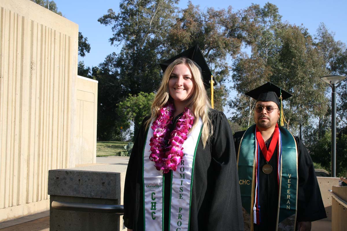 People enjoying Commencement