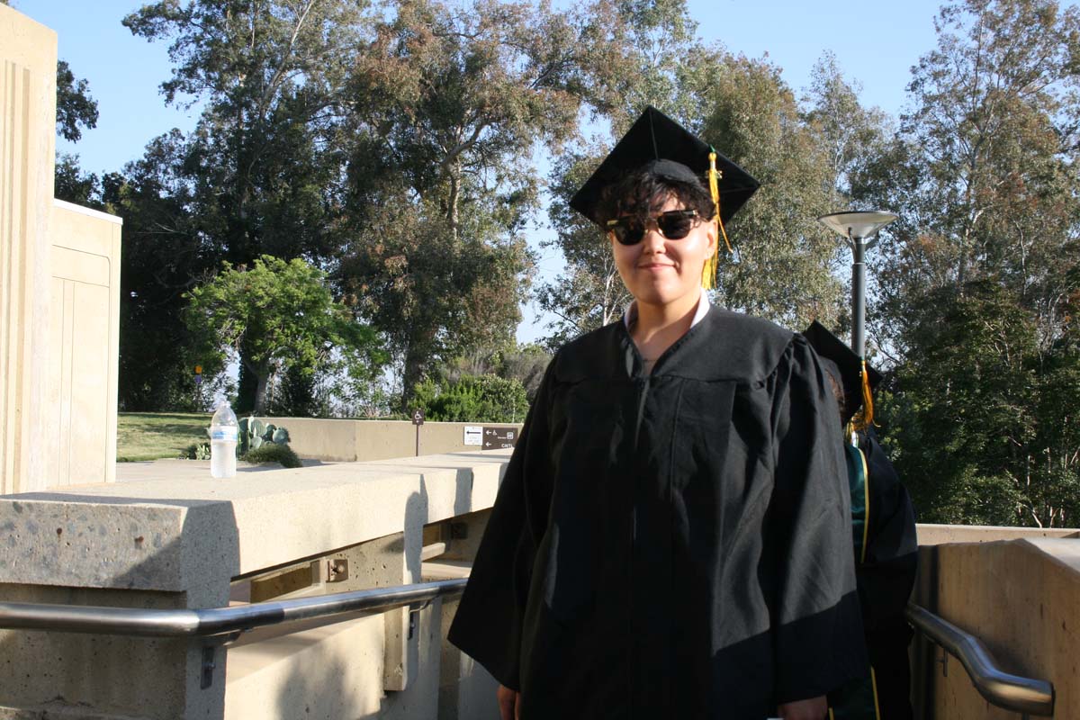 People enjoying Commencement