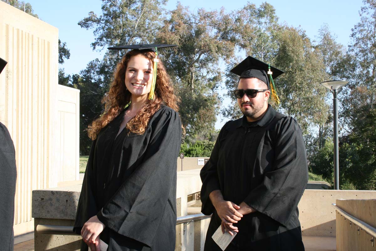 People enjoying Commencement