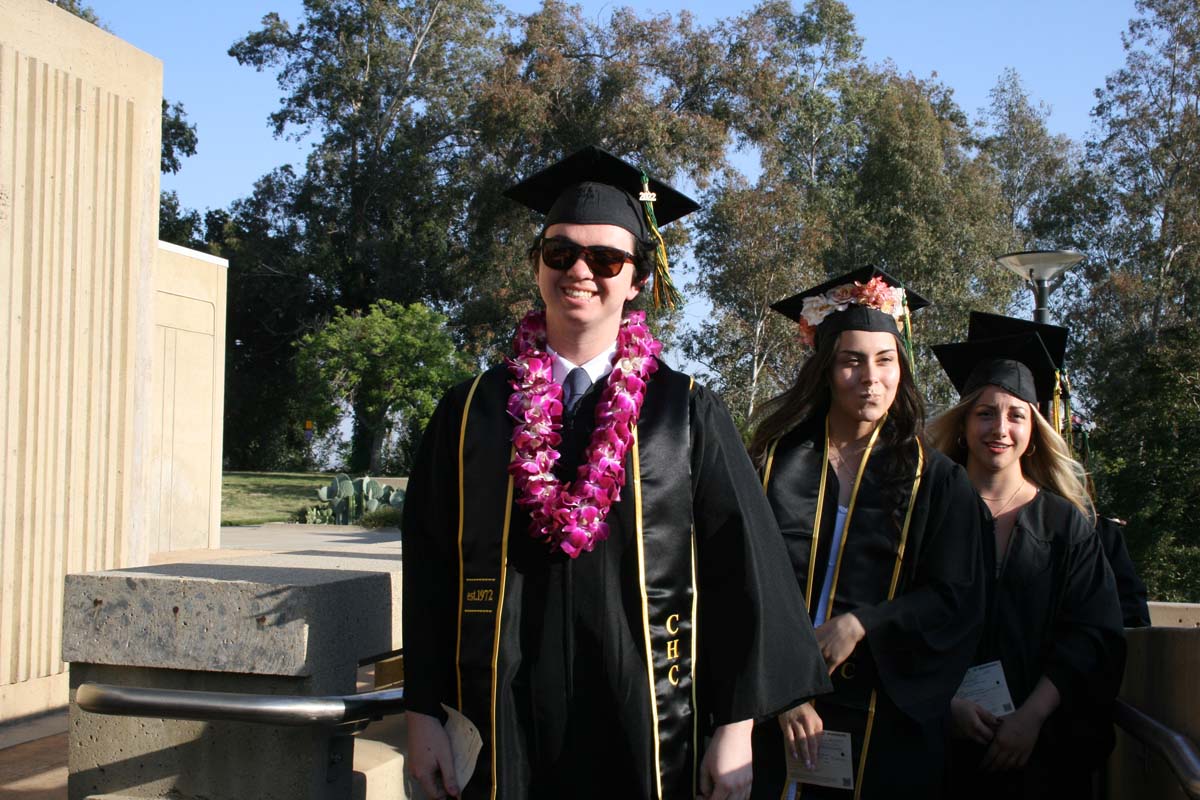 People enjoying Commencement