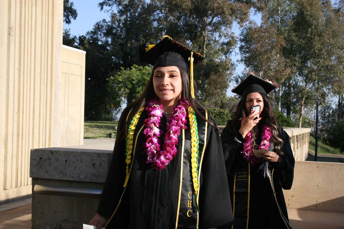 People enjoying Commencement