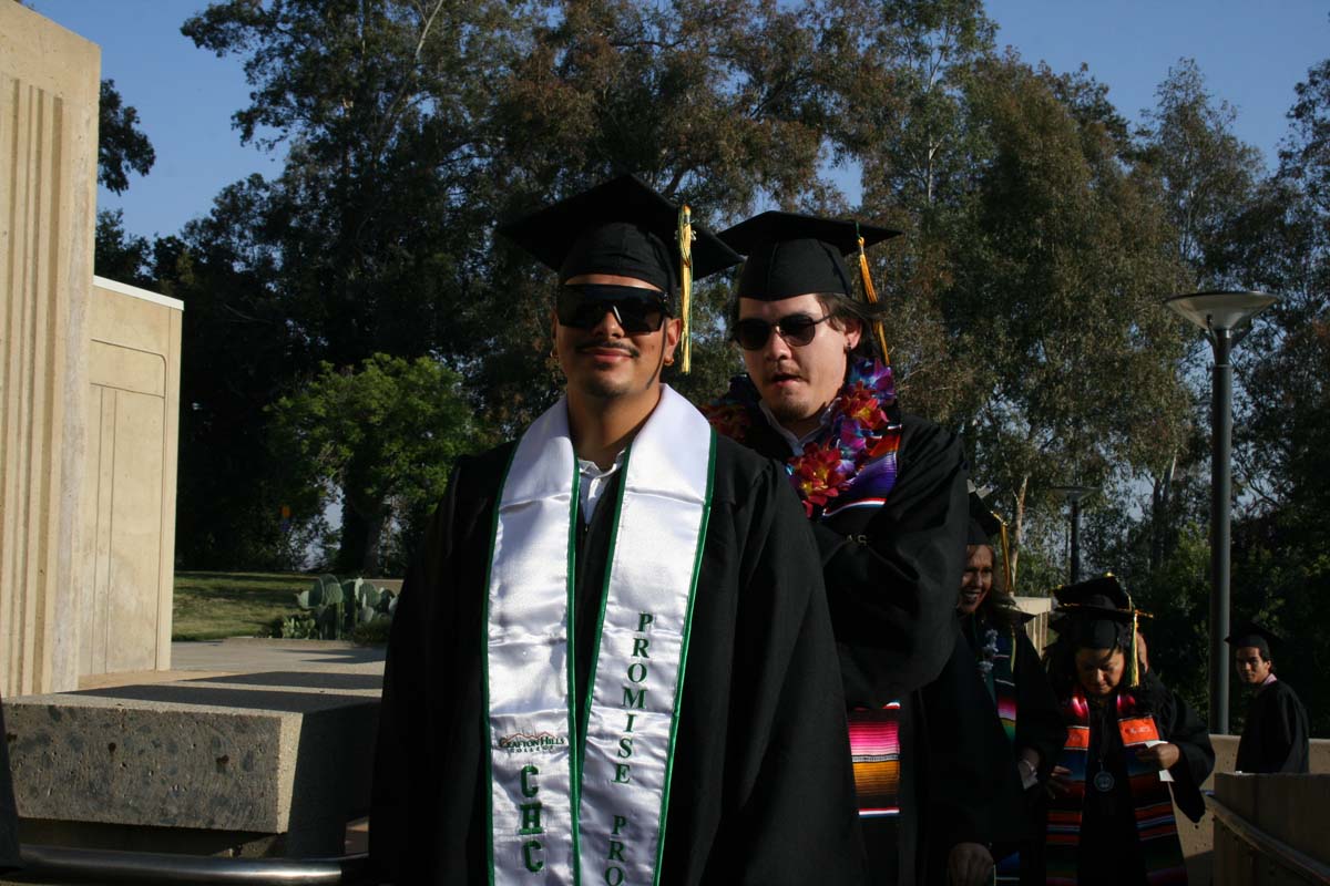 People enjoying Commencement