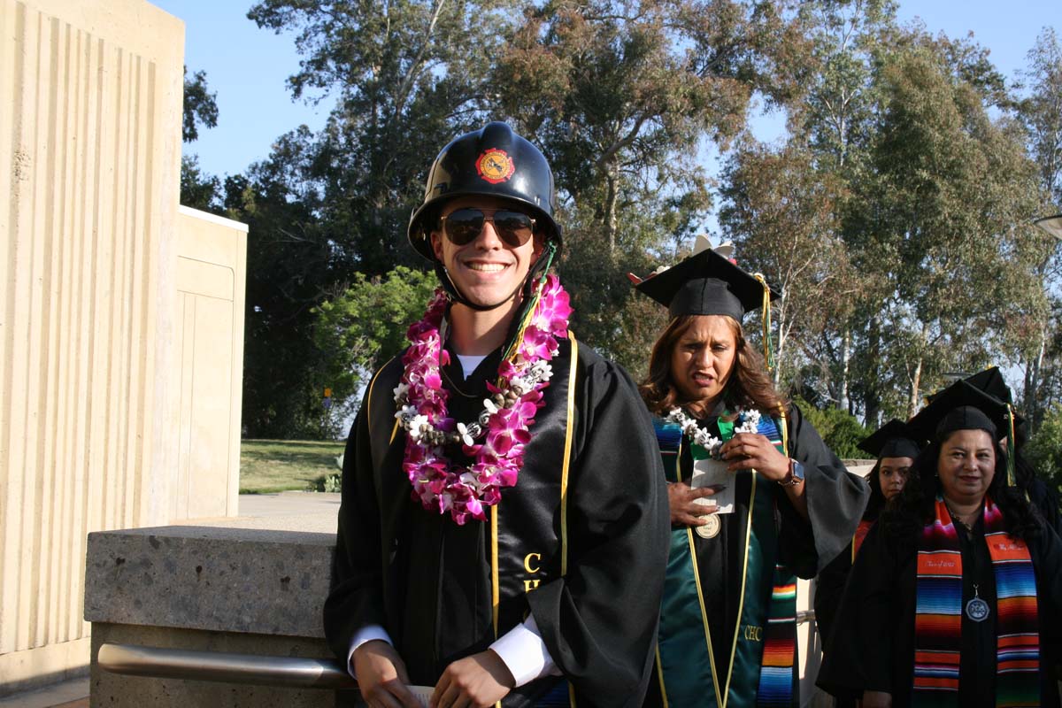 People enjoying Commencement