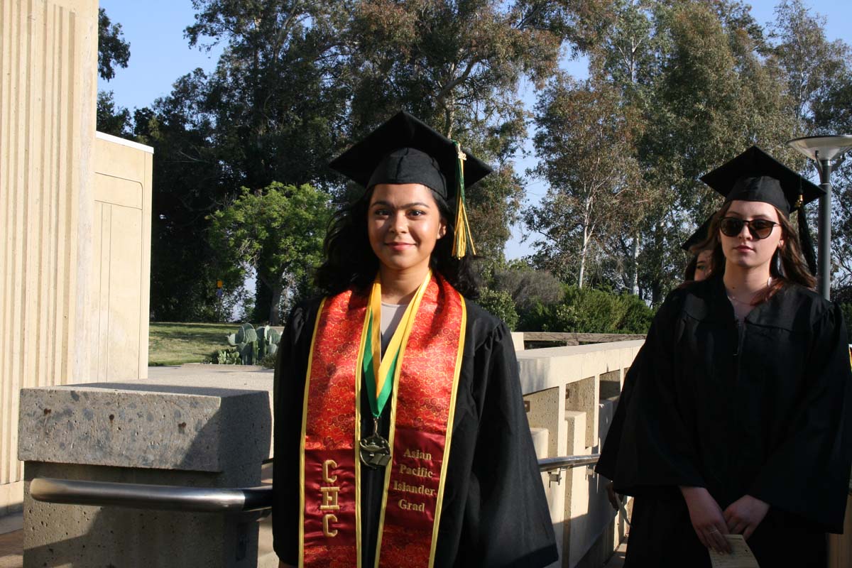 People enjoying Commencement