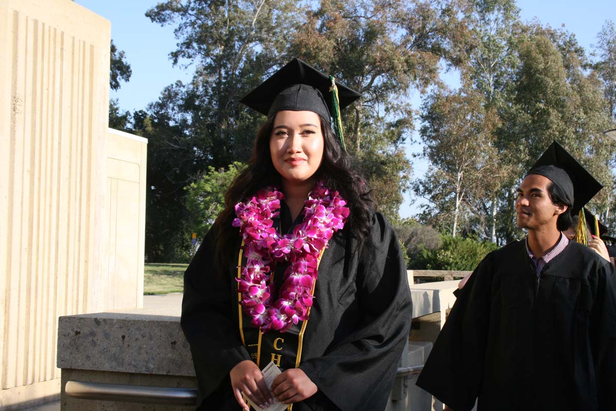 People enjoying Commencement