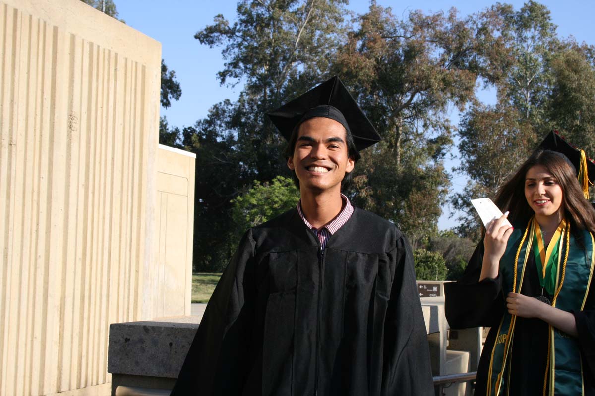 People enjoying Commencement