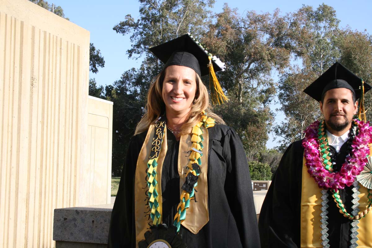 People enjoying Commencement