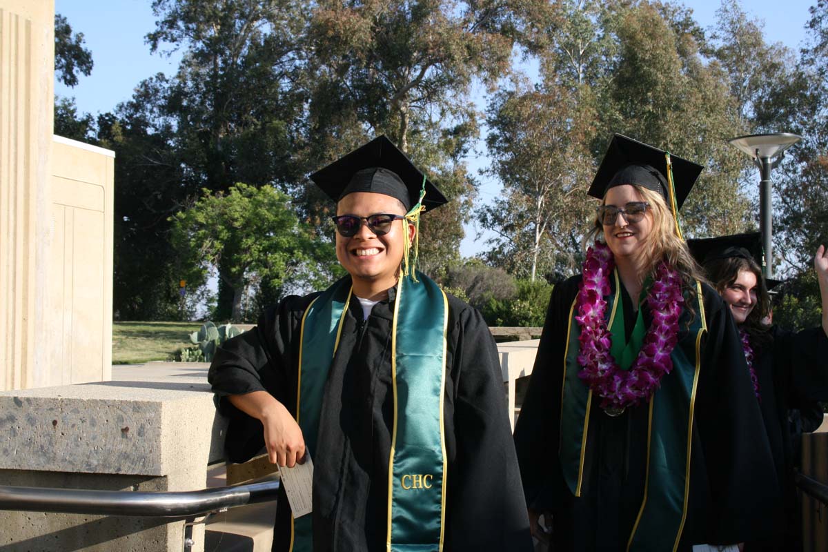 People enjoying Commencement