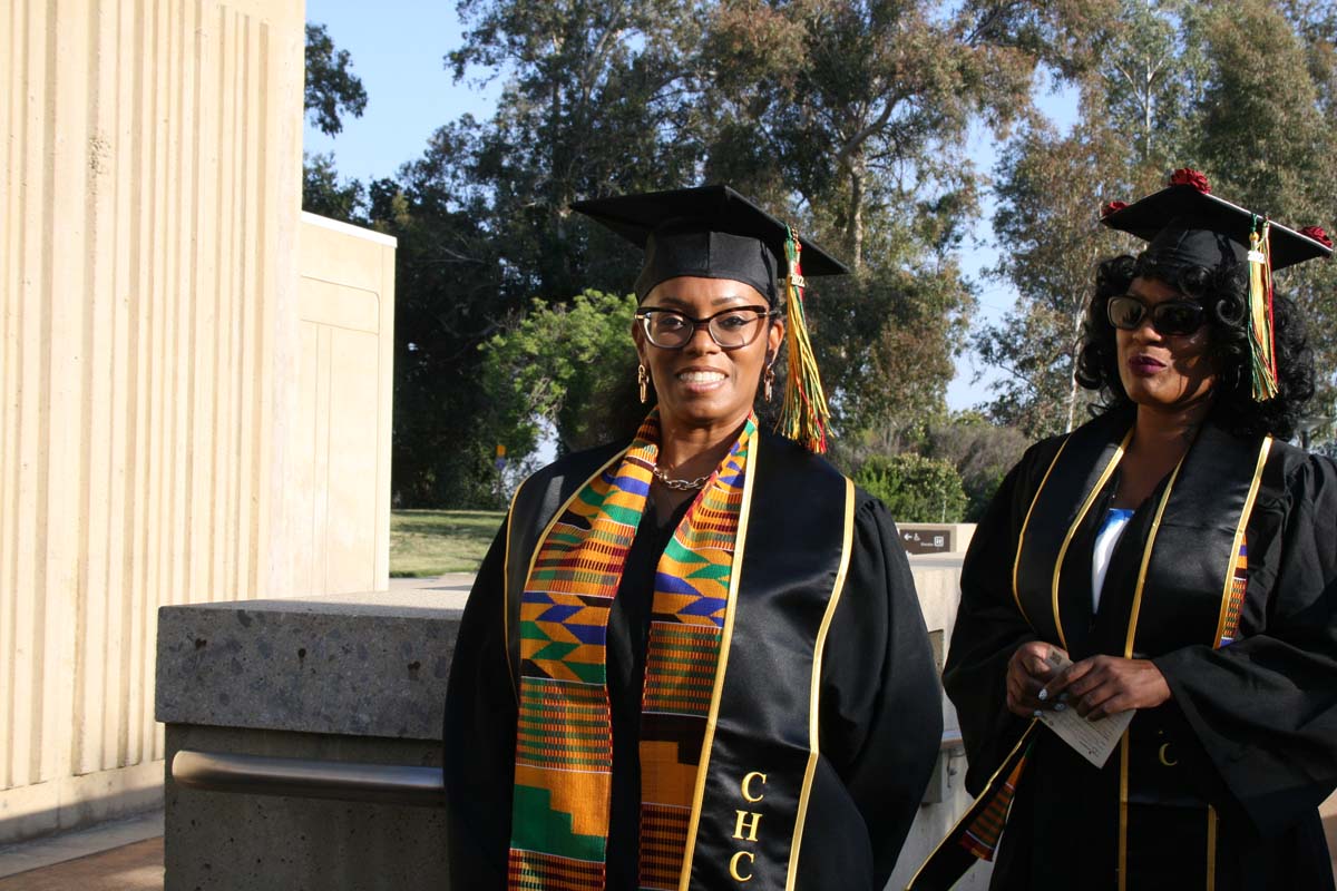 People enjoying Commencement