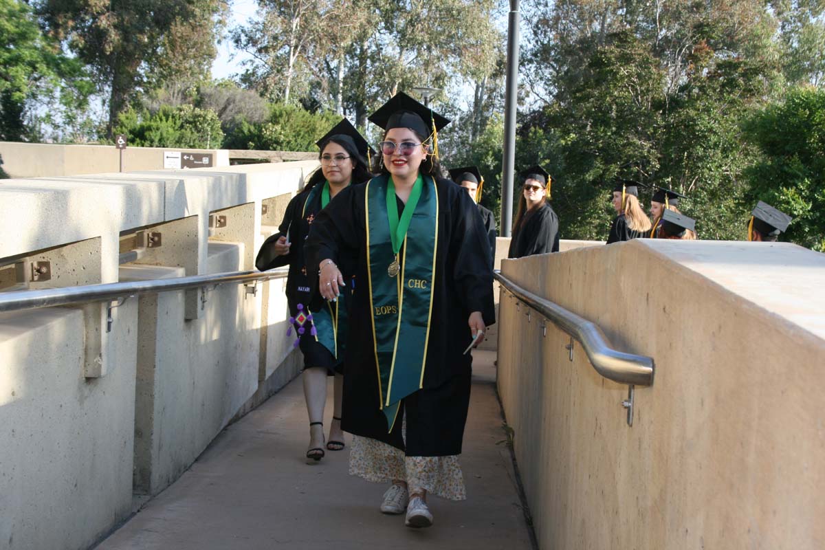 People enjoying Commencement