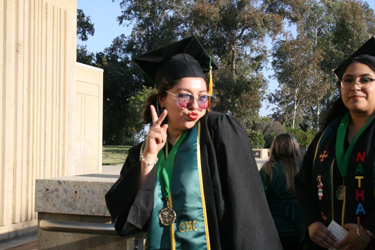 People enjoying Commencement