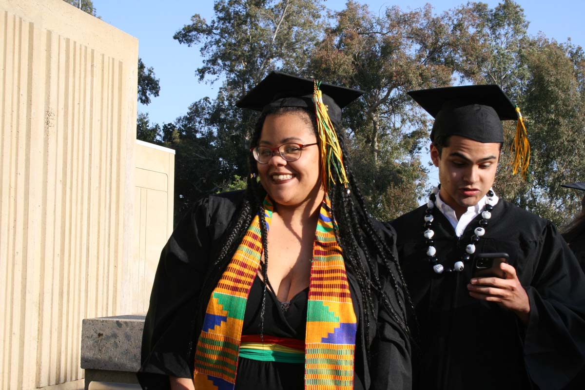 People enjoying Commencement