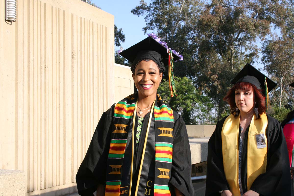 People enjoying Commencement