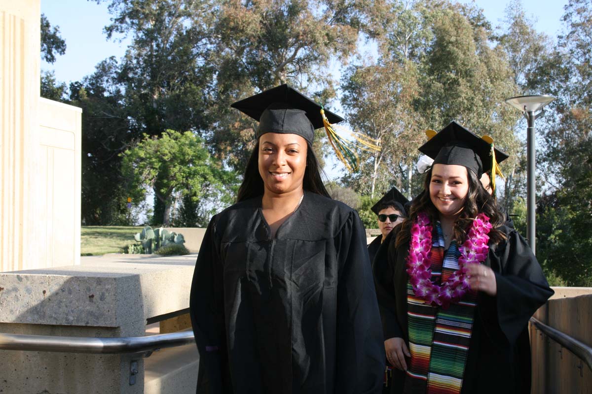 People enjoying Commencement