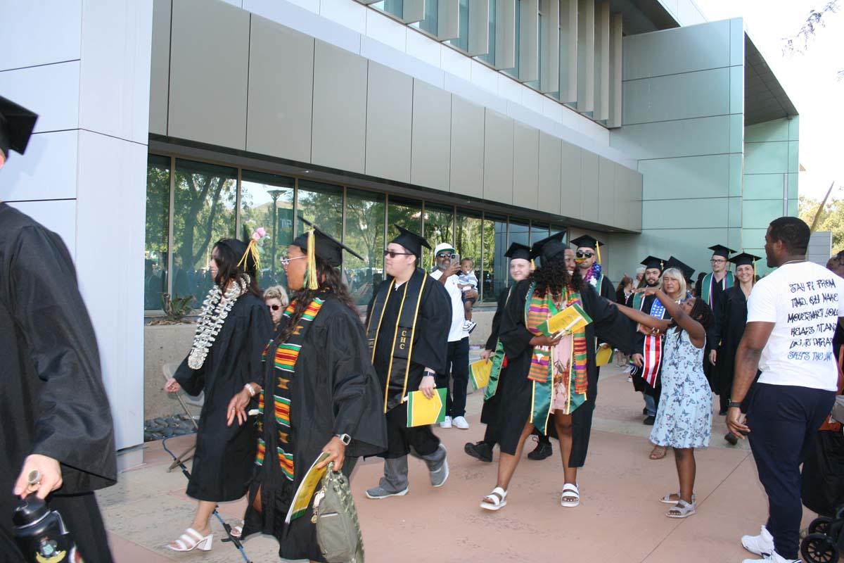 People enjoying Commencement