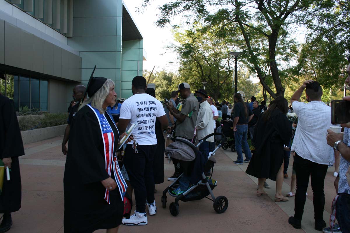 People enjoying Commencement