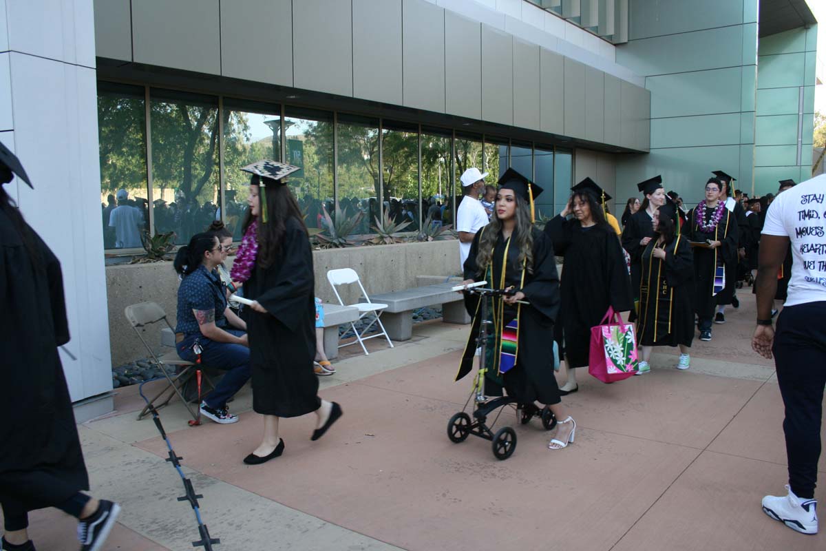 People enjoying Commencement