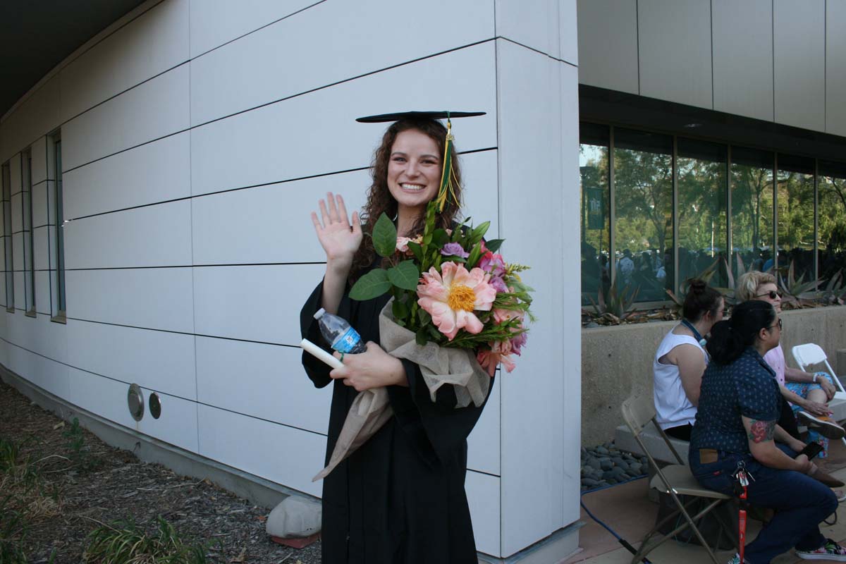 People enjoying Commencement