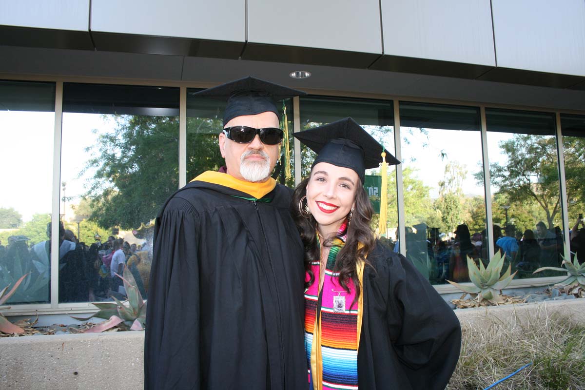 People enjoying Commencement