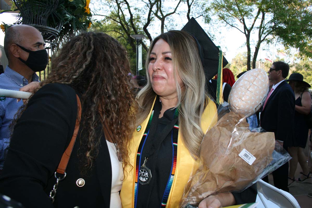 People enjoying Commencement