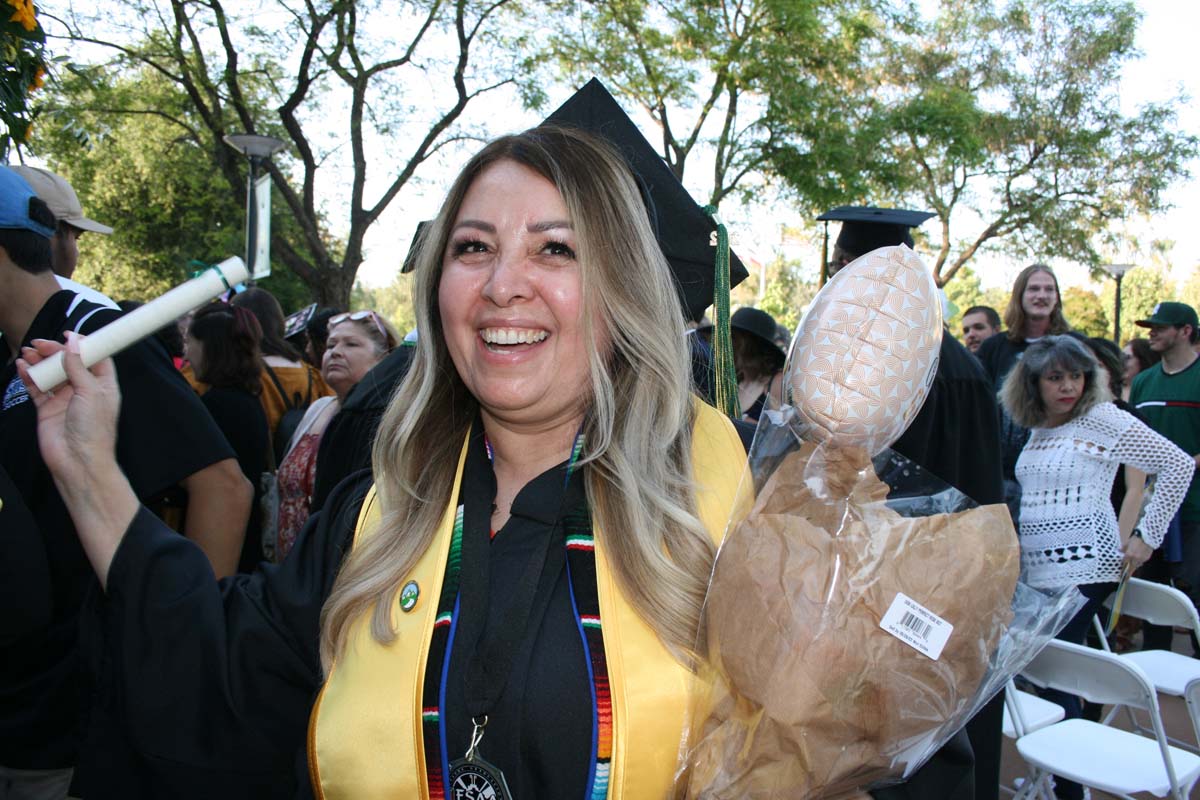 People enjoying Commencement