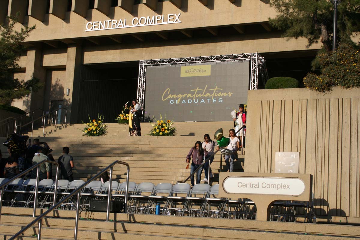 People enjoying Commencement