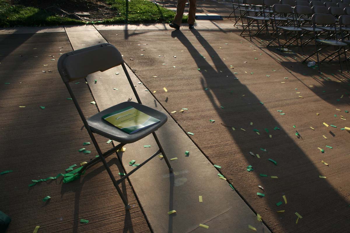 People enjoying Commencement