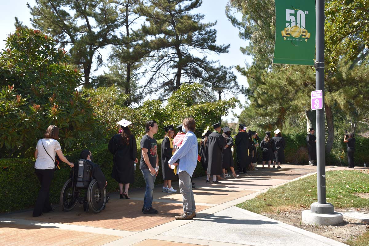 People enjoying Commencement