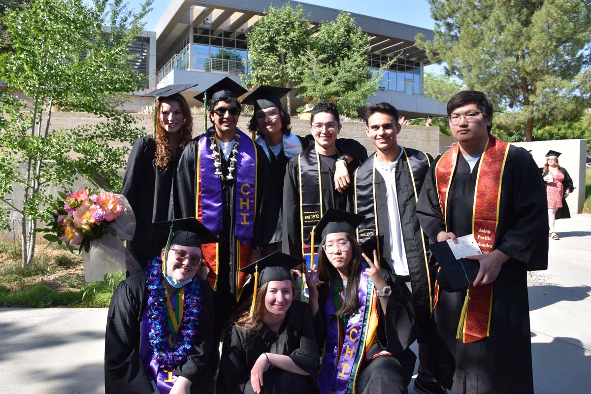 People enjoying Commencement