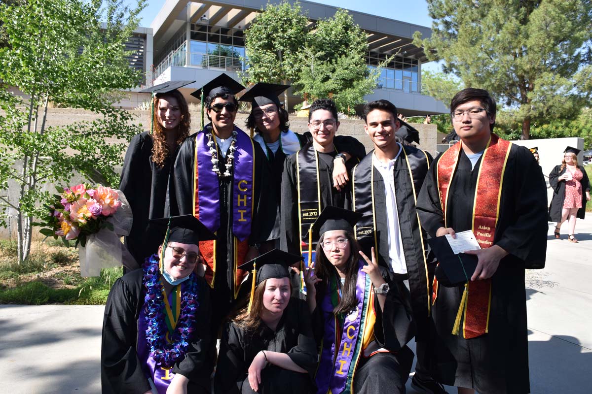 People enjoying Commencement