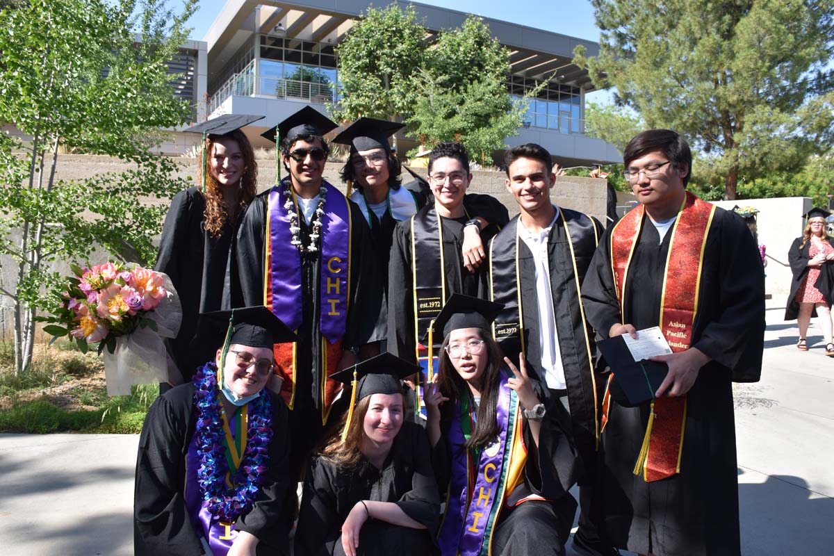 People enjoying Commencement