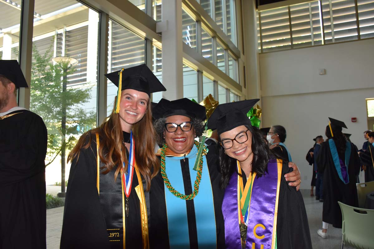 People enjoying Commencement