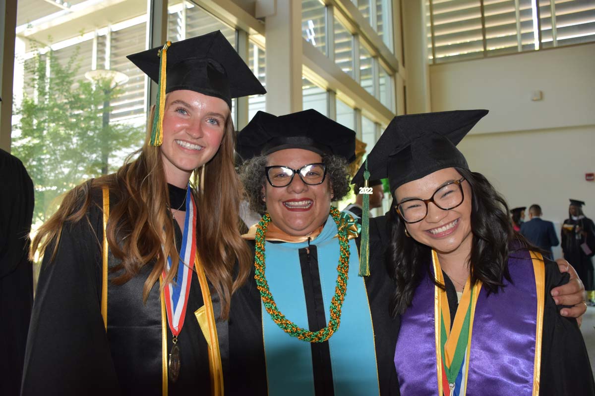 People enjoying Commencement