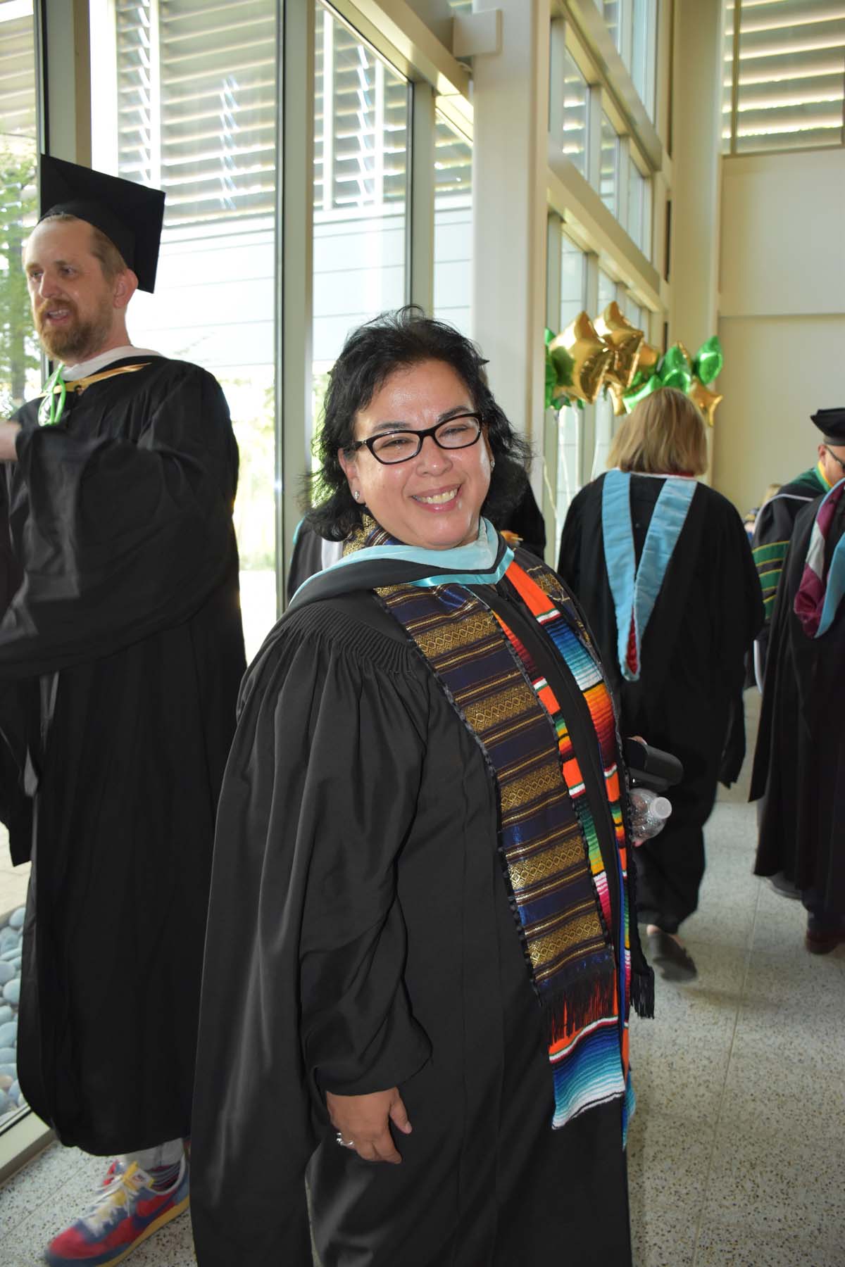 People enjoying Commencement