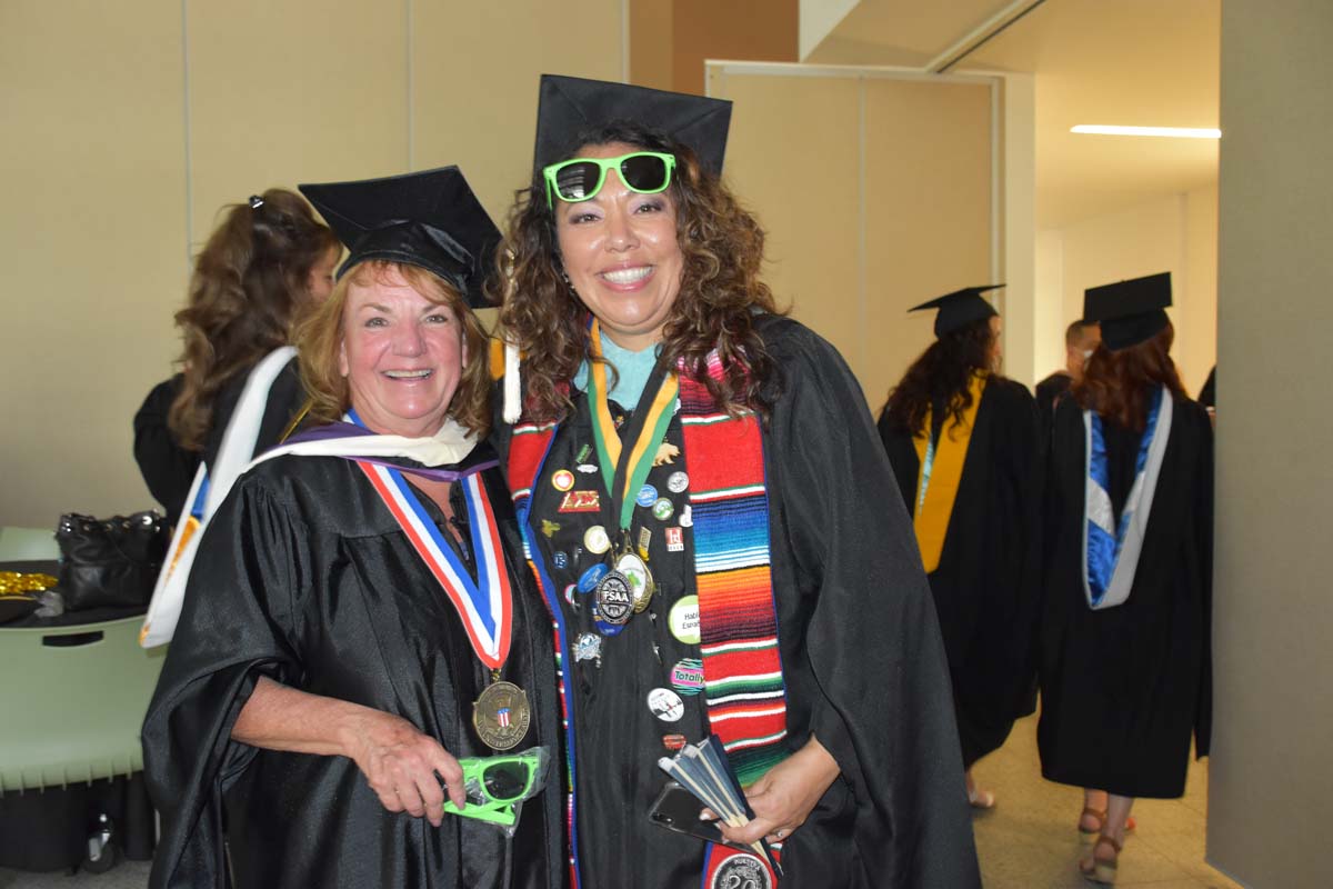 People enjoying Commencement