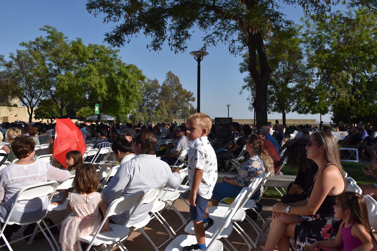 People enjoying Commencement