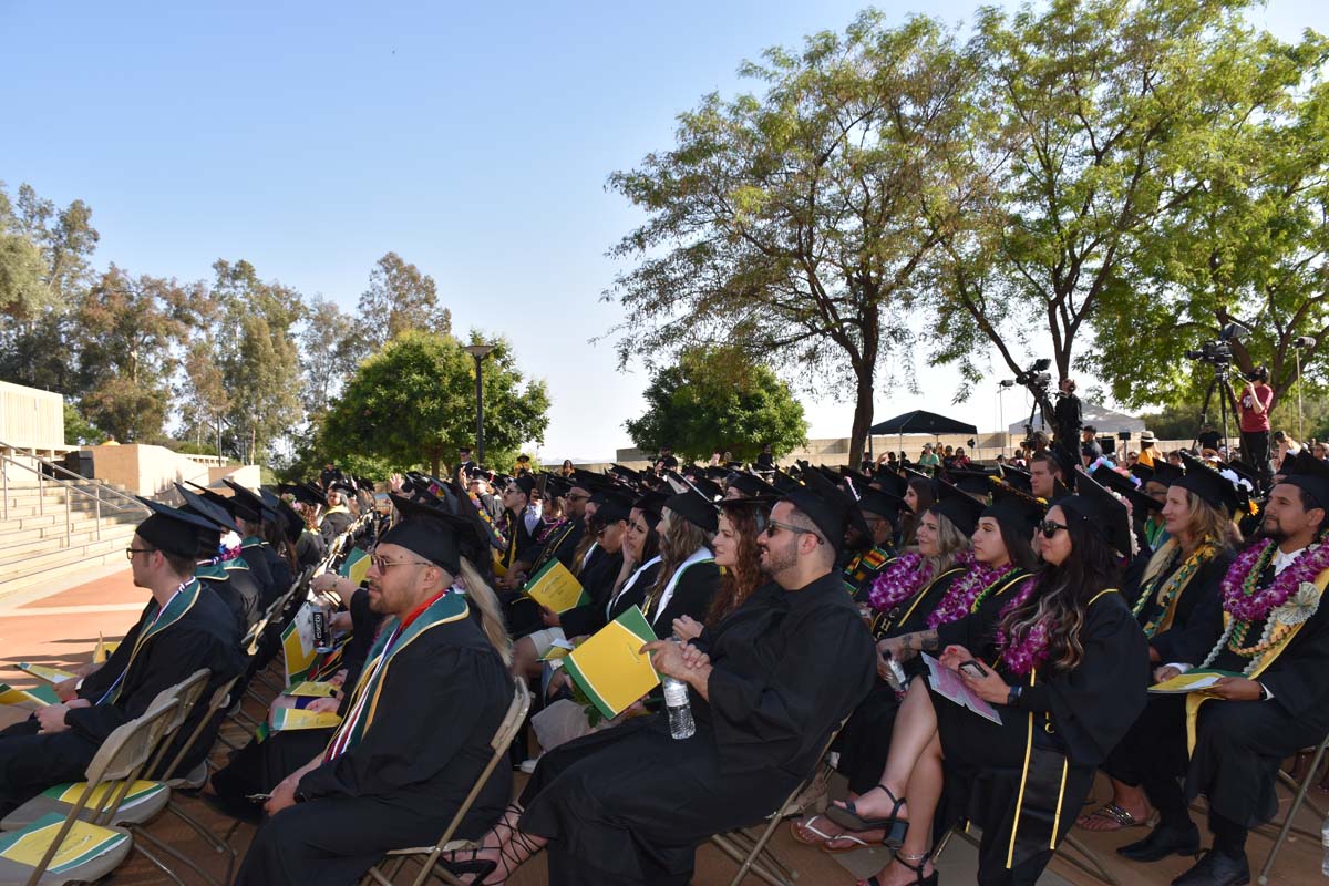 People enjoying Commencement