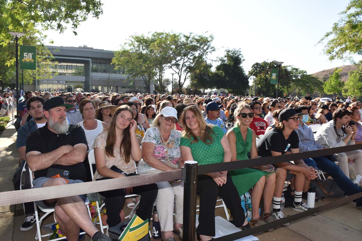 People enjoying Commencement